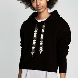 Zara Hoodie with embellished drawstrings